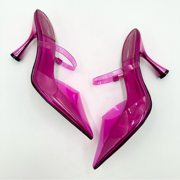 Jeffrey Campbell x Free People Mika Vinyl Heels in Fuchsia - Picture 5 of 10